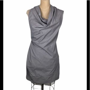 All Saints asymmetric drape neck draped side dress
